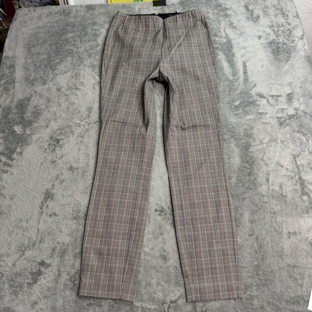 Rag & Bone Gray Simone Plaid Pull On Trousers Zip Size 2 Preppy Minimalist Indie
